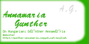 annamaria gunther business card